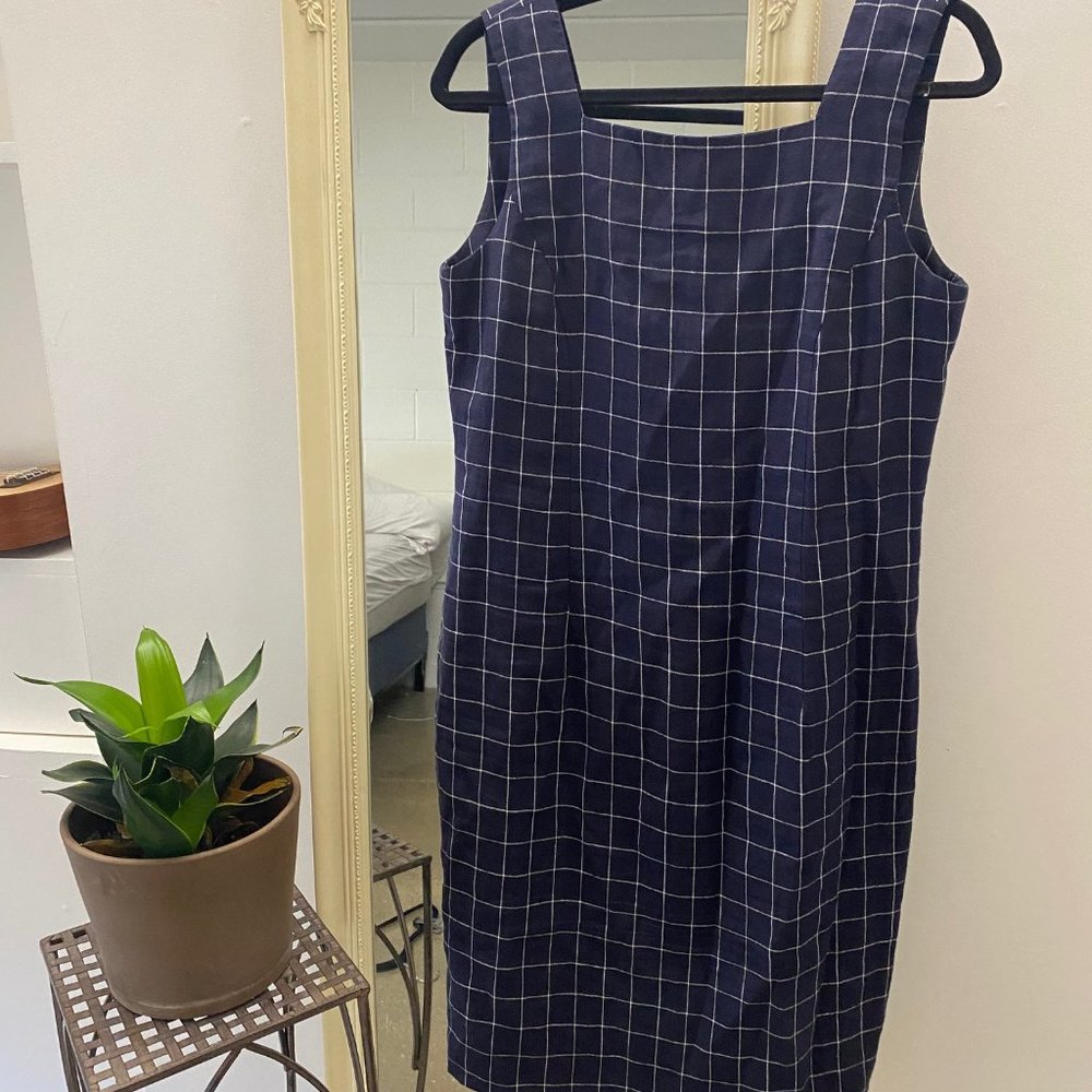 Brooks Brothers Square Neck Linen Dress